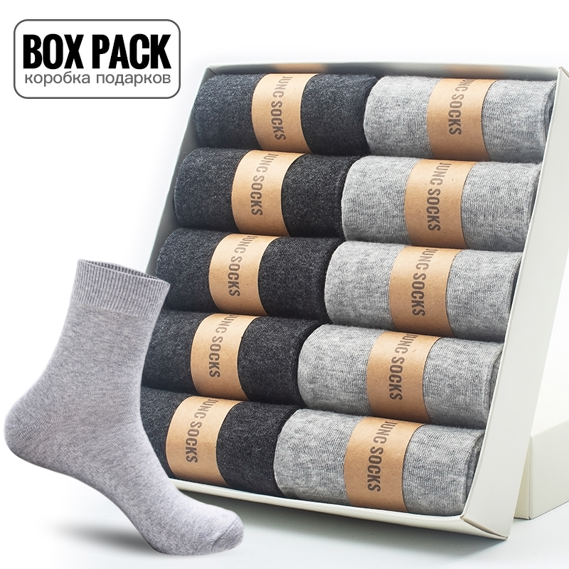 Box Pack Men's Cotton Socks 10 - Cotton Crew Sock Pack 评论和价格