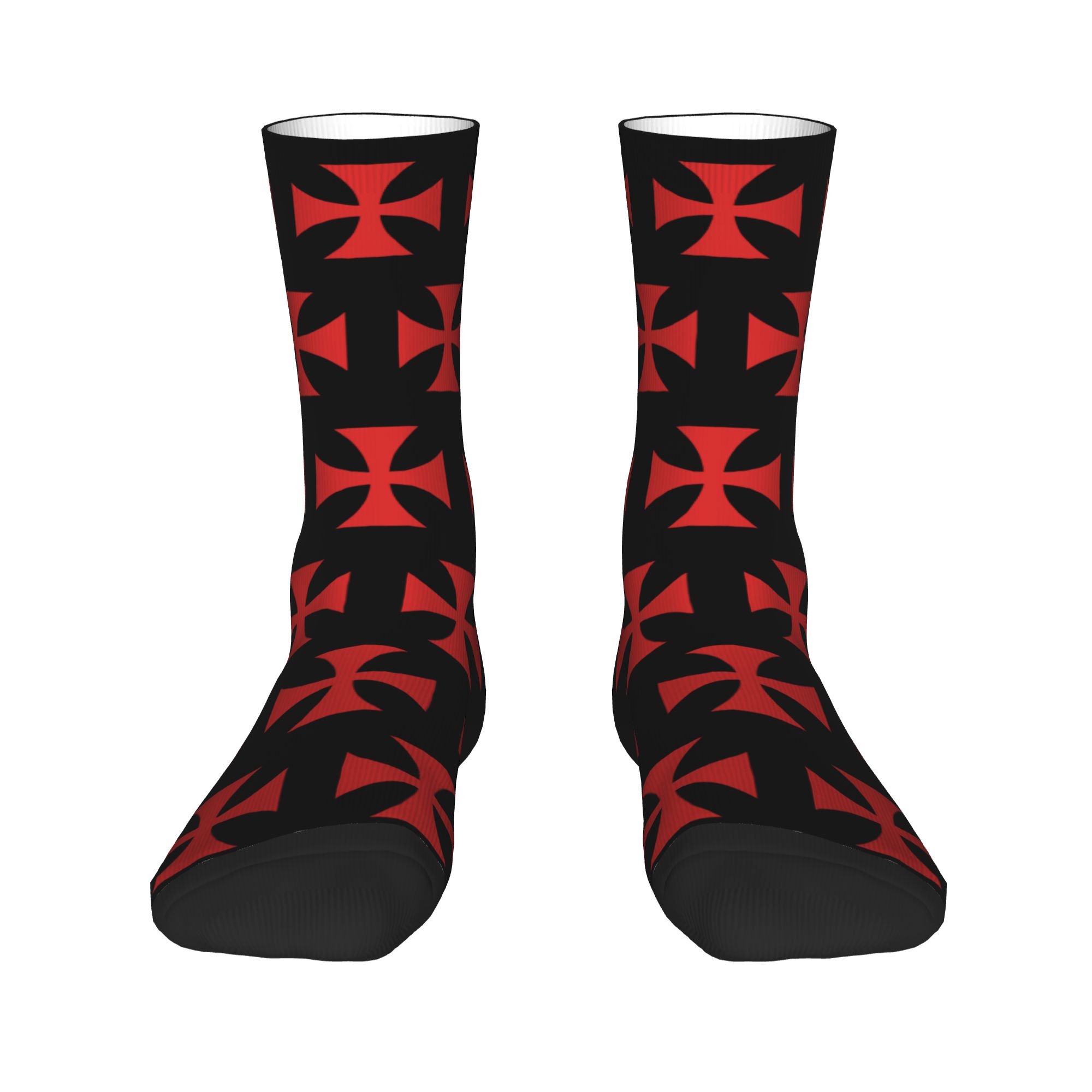 Custom Red Templar Cross Knigh - Dress Sock Men 评论和价格