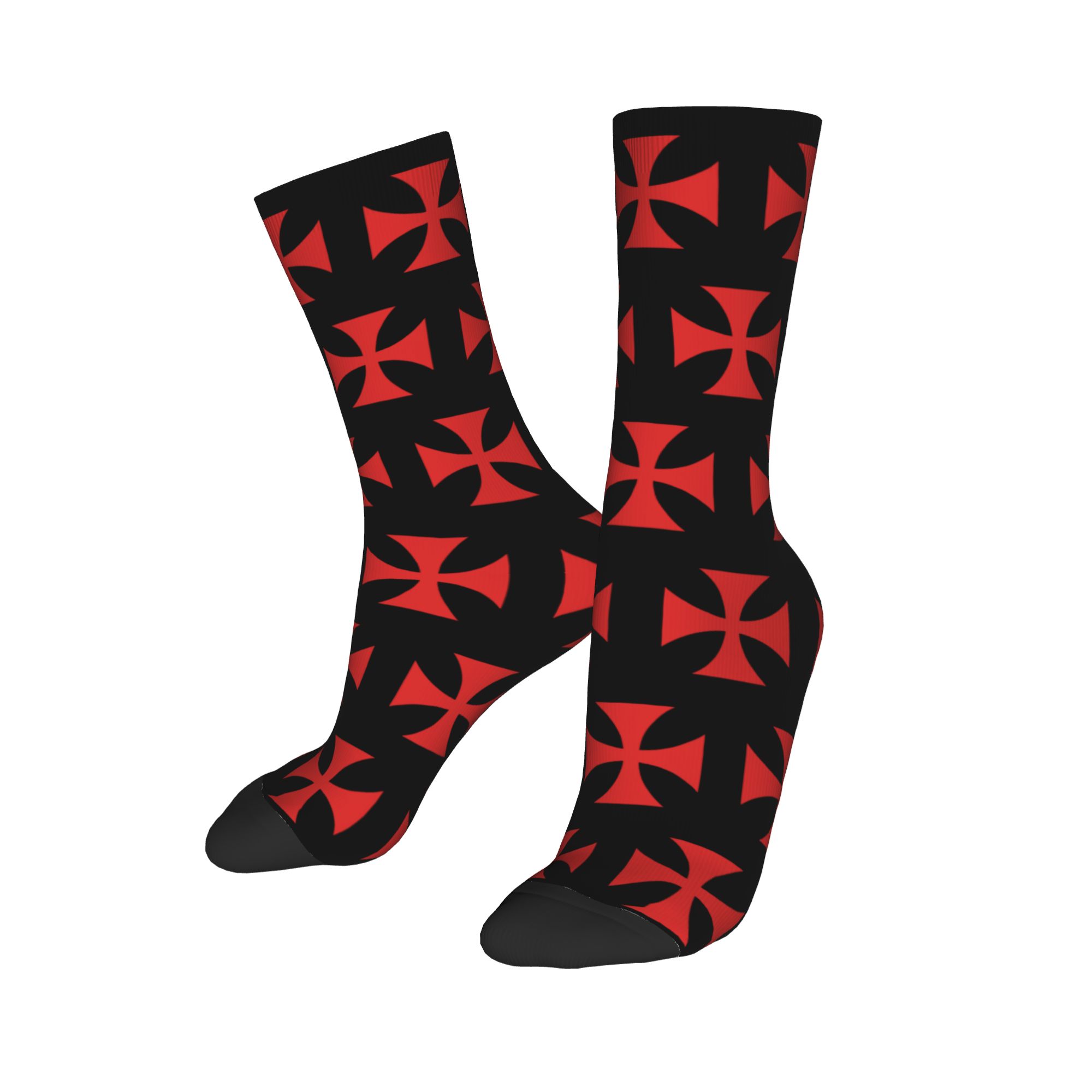 Custom Red Templar Cross Knigh - Dress Sock Men 评论和价格