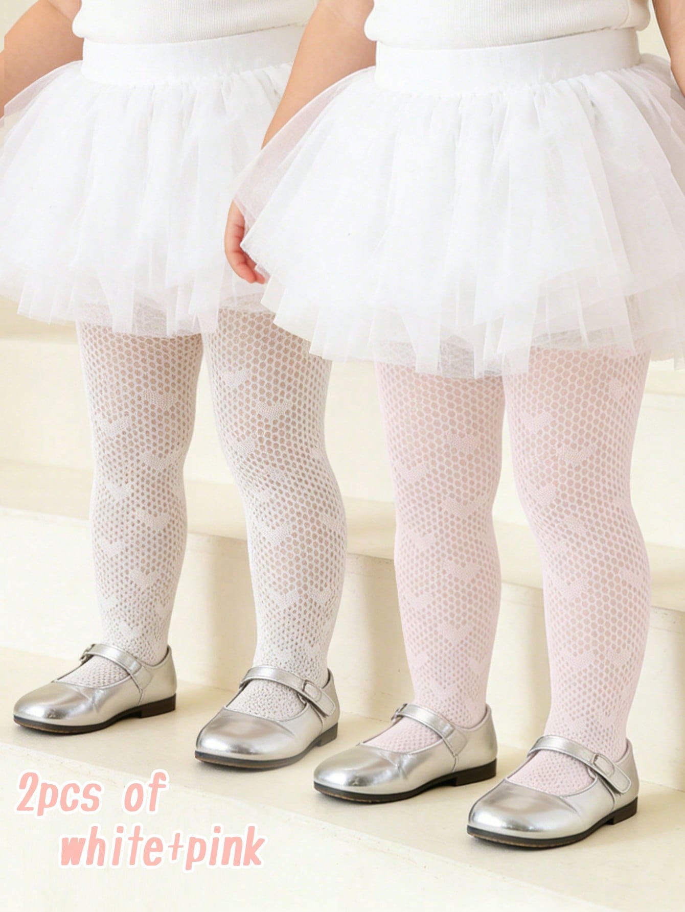 2Pcs Toddler Girls Heart Patte - Tights Pantyhose Sheer 评论和价格