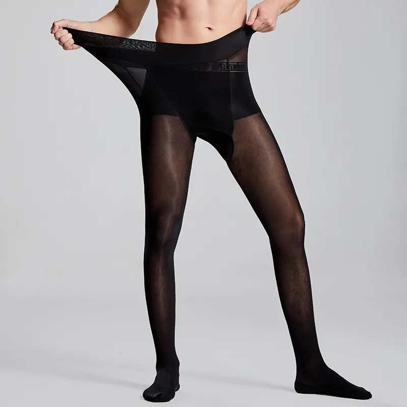 Plus Size Men Sexy Sheer Black - Tights Pantyhose Sheer 评论和价格