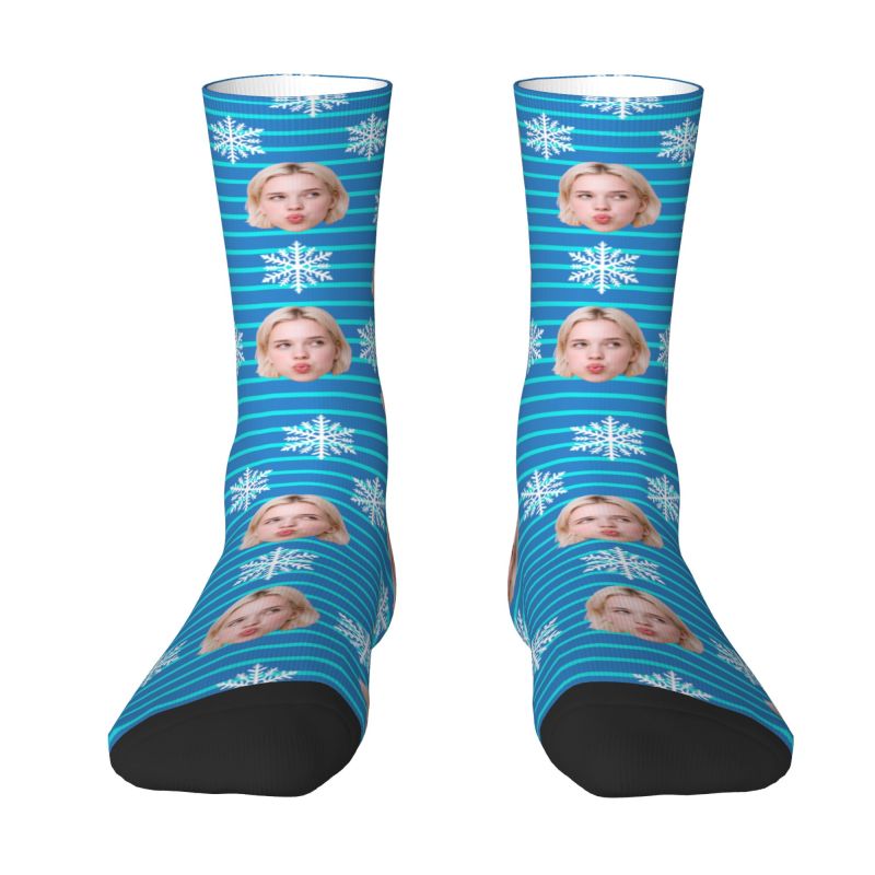 Christmas Face Photo Personali - Dress Sock Men 评论和价格