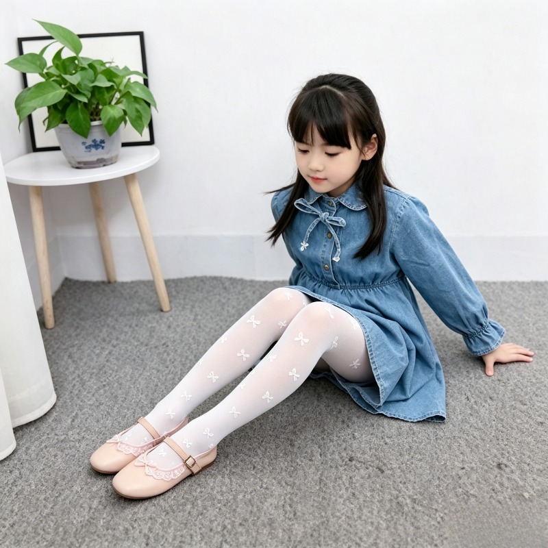Ballet 10D Heart Bow Decor Sum - Tights Pantyhose Sheer 评论和价格