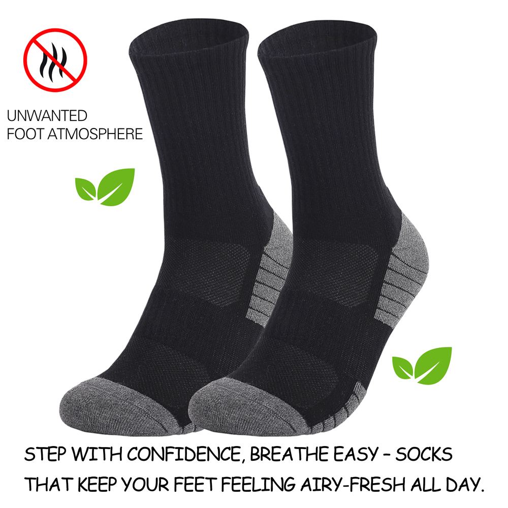 1/3/6 Pairs Thick Men Women Hi - Athletic Sock Cushion 评论和价格
