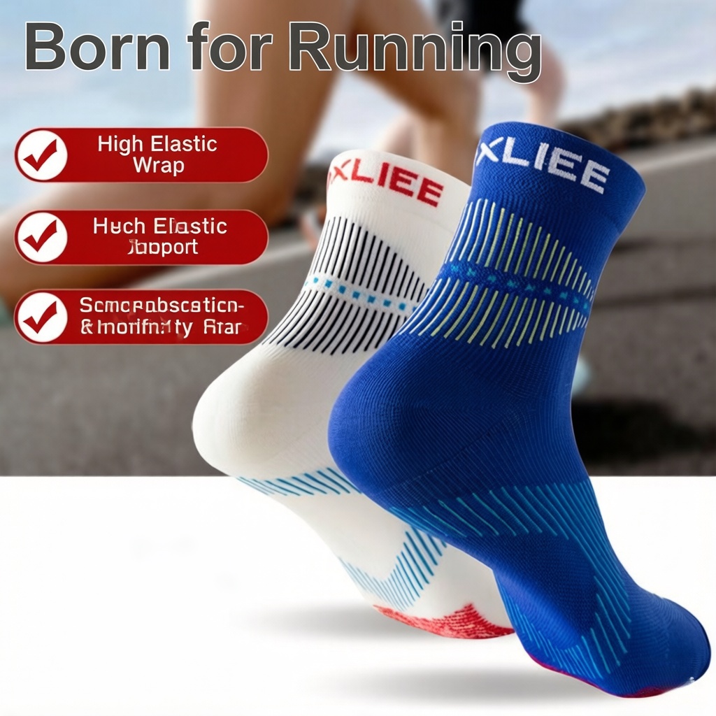 WRELS 1/2/3 Pairs Running Sock - Athletic Sock Cushion 评论和价格