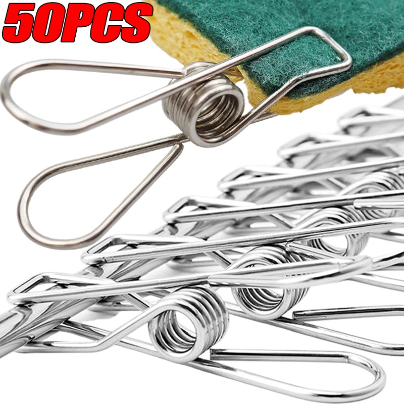 10/50PCS Stainless Steel Clips - Sock Organizer Tray 评论和价格