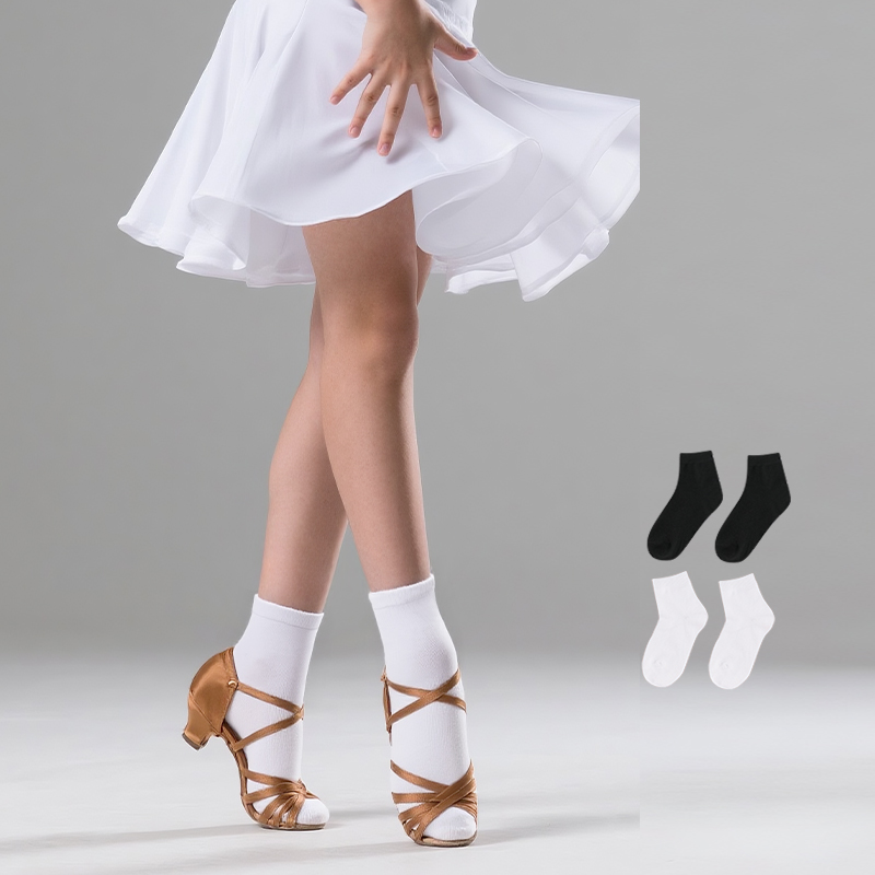 Girls Women Latin Socks White  - Grip Sock Yoga 评论和价格