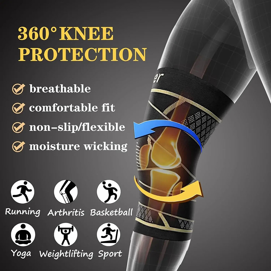 Copper Fiber Compression Knee  - Compression Sleeve Calf 评论和价格