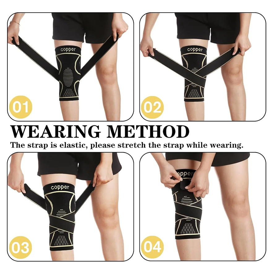Copper Fiber Compression Knee  - Compression Sleeve Calf 评论和价格
